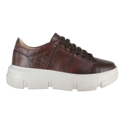 Tenis Casual Dama Carlo Ronaldi 011 Becerro Cognac Grabado Cognac TR