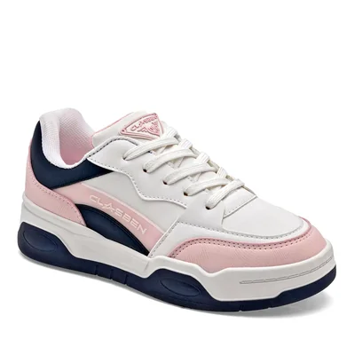 Clasben Tenis urbano para mujer blanco rosa marino, Cod.129131CE
