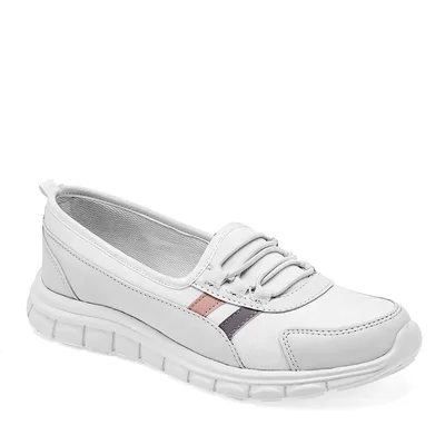 Mora Confort Tenis urbano para mujer blanco gris rosa, Cod.126105CE