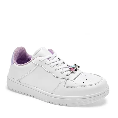 Leds Tenis urbano para mujer blanco lila, Cod.128728CE