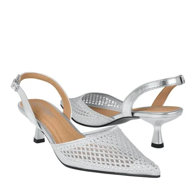 TACONES DE FIESTA NOMADAS MUJER 70110 TEXTIL PLATA