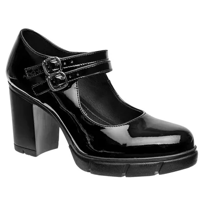 Green Love Zapatilla para mujer negro charol, código 116869-1