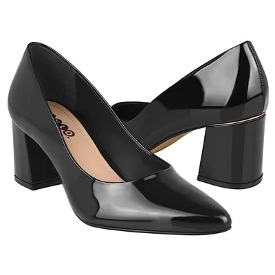TACONES DAMA STYLO 16201 CHAROL NEGRO
