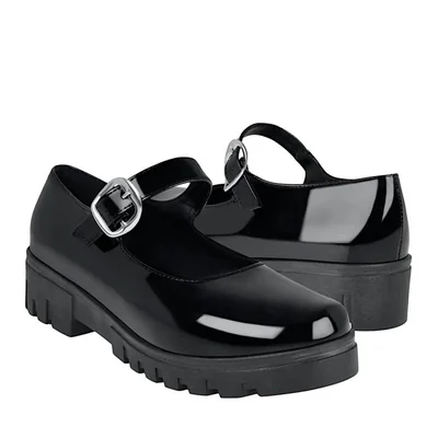 ZAPATOS CASUALES DAMA SIENA 333 CHAROL NEGRO