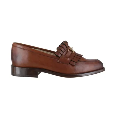 Zapato Vestir Dama Carlo Ronaldi 1022 Becerro Café Brown Cuero