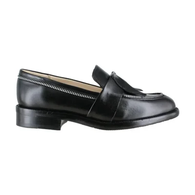 Zapato Vestir Dama Carlo Ronaldi 1024 Mestizo Liso Negro Cuero Injerto