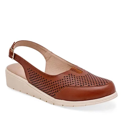 Gilardi Zapato de horma cómoda para mujer café, código 125192-E