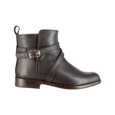 Bota Vestir Dama Carlo Ronaldi 1014 Becerro Café Bordeux Cuero