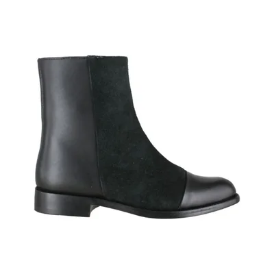 Bota Vestir Dama Carlo Ronaldi Becerro Negro Cuero Injerto