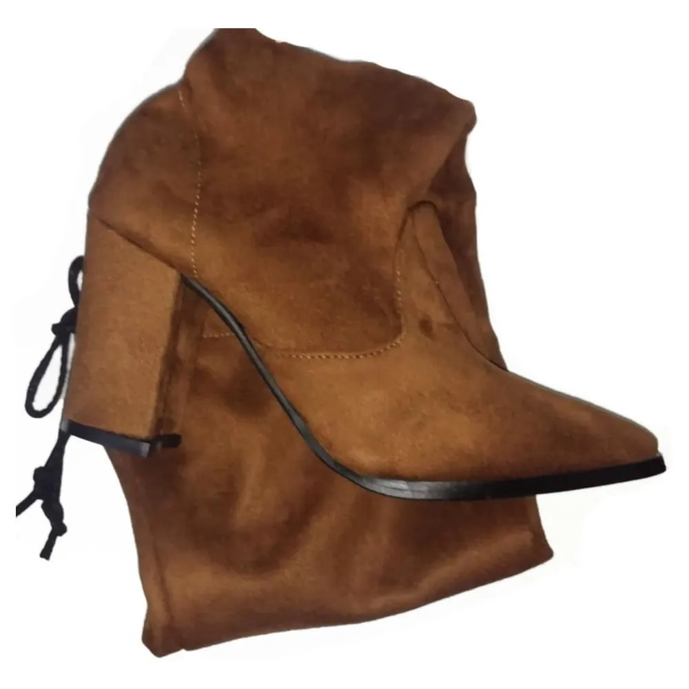 Bota Biker Puntal para mujer Tabaco Nyxmart
