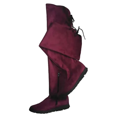 Bota Biker Piso para mujer Vino Nyxmart