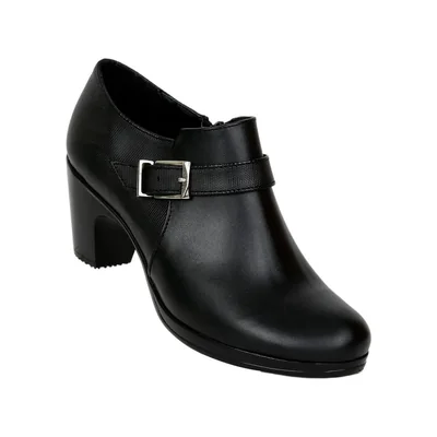 Botín Mujer Formal Tacón Negro Vitalia 16802906