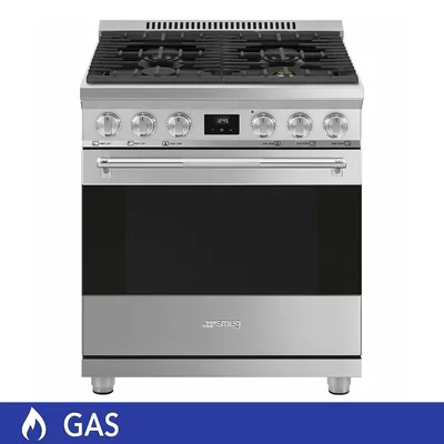 Smeg Estufa de piso de gas con 4 quemadores 30”