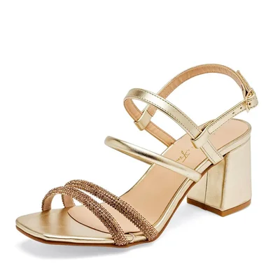 Dayana Foncy Zapatillas de fiesta para mujer dorado, código 126252-E