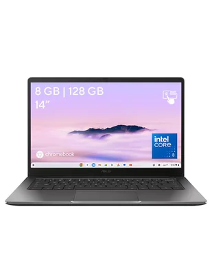 Laptop thin & light touch Asus Chromebook cx14 14 pulgadas full HD Intel core 3 n355 Intel uhd graphics 8 GB ram128 Gb ssd