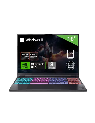 Laptop gamer Acer AN16-61-R1BP 16 pulgadas WQXGA AMD RYZEN AI 7 350 NVIDIA GEFORCE RTX 5070 32 GB RAM 2 TB SSD
