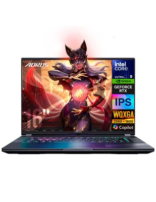 Laptop gamer Aorus BWHC3USC64SH 16 pulgadas 2560x1600 Intel Core Ultra 9 Nvidia GeForce RTX 5070 32 GB RAM 1 TB SSD