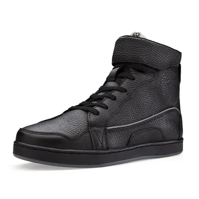 Tenis Bota Biker Motociclista Pastrana de Piel Unisex Protección negro