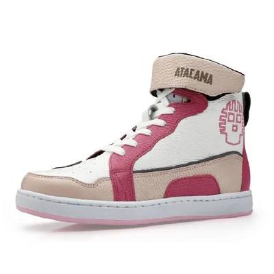 Tenis Bota Biker Motociclista Steff de Piel Unisex Protección Rosa