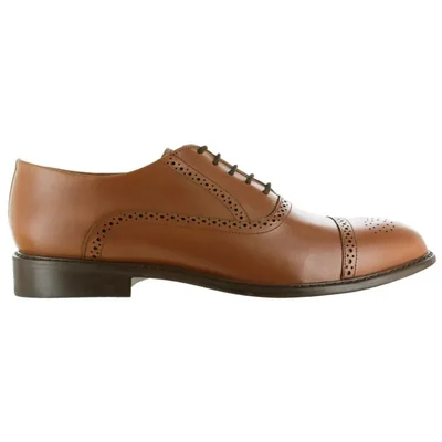 Zapato Vestir Hombre Enzo Frini 706 Ternera Miel Cuero Casual
