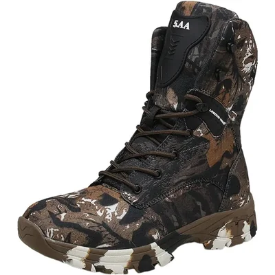 Botas de Trabajo Cálido Ligero MXOCA-001 CamoH2OBrown Botas Tácticas con Cordones
