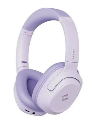 Havit audífonos inalámbricos havit h612bt pro cancelación de ruido anc morado inalámbrica