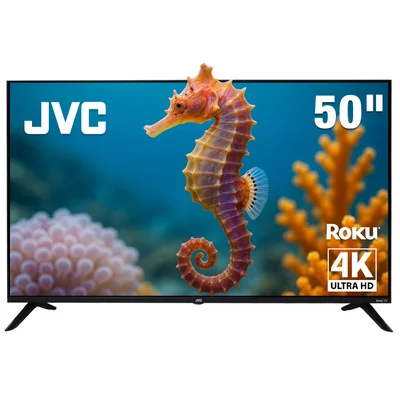 Pantalla Smart Tv JVC 50 Pulgadas Led 4k Uhd Roku Frameless Dolby Audio 4 Hdmi 2 Usb 1 Av Si50urf
