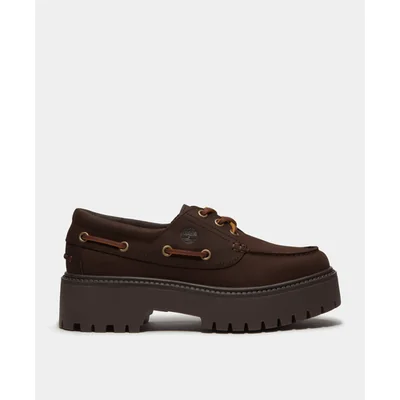Zapatos náuticos con plataforma Stone Street para Mujer, Café