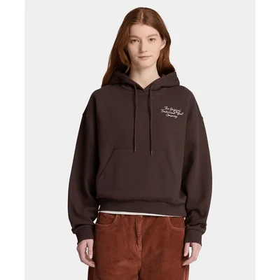 Sudadera con gorro para mujer, Café