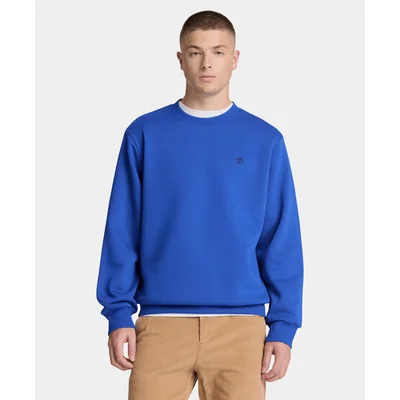 Sudadera de cuello redondo con logo en el pecho Oyster River para hombre, Azul