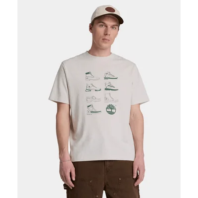 Playera de manga corta Iconic Footwear para hombre, Beige