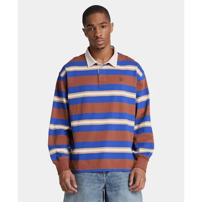 Polo de rugby de manga larga para hombre, Multicolor