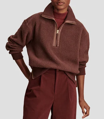 Sudadera Half Zip Fleece Roselle Mujer