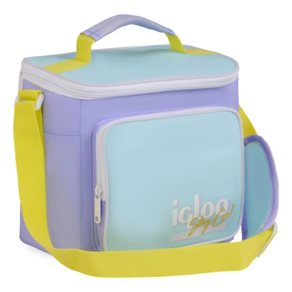 Igloo - Lonchera cuadrada retro color lila suave
