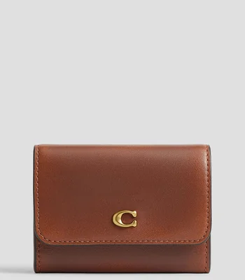 Cartera en piel liso Mujer