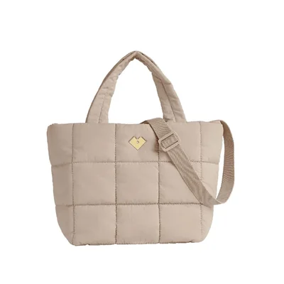 Bolsa acolchada luckyly múlticompartimentos repelente al agua amara beige