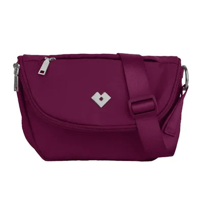 Bolsa crossbody luckyly múlticompartimentos repelente al agua nila vino