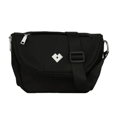 Bolsa crossbody luckyly múlticompartimentos repelente al agua nila negro