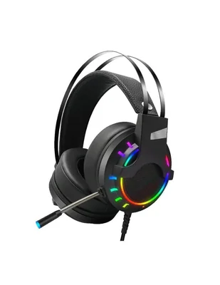 Audífonos gamer Over-Ear Store Cline Sc-Dmx-43Rgb
 alámbricos con cancelación de ruido