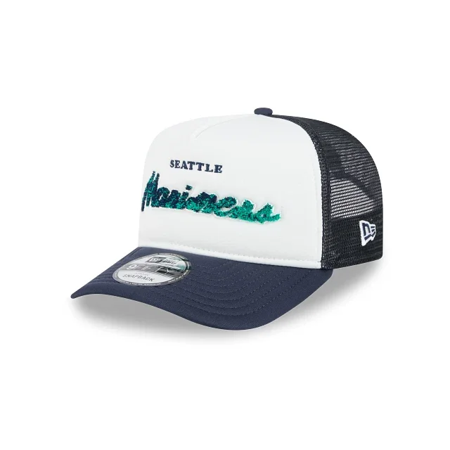 Seattle Mariners MLB Soft Logo Trucker 9FORTY A-Frame Snapback