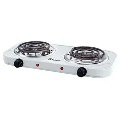 Parrilla Eléctrica Koblenz PEKM-2000 EG 2 Quemadores Espiral Blanca