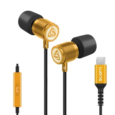 Auriculares LUDOS Ultra USB C para iPhone 16, 15 Pro Max Plus y iPad Pro, 5 años de garantía, auriculares magnéticos USB-C para