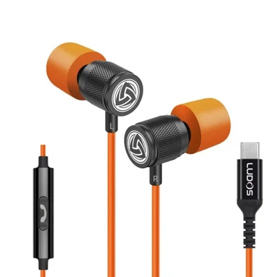 Auriculares LUDOS Ultra USB C para iPhone 16, 15 Pro Max Plus y iPad Pro, 5 años de garantía, auriculares magnéticos USB-C para