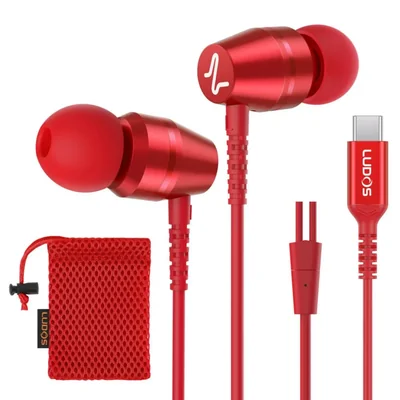 Auriculares USB C LUDOS OMNITONE para iPhone 16, 15 Pro Max Plus y iPad Pro, 5 años de garantía, auriculares USB-C para Samsung