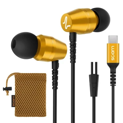 Auriculares USB C LUDOS OMNITONE para iPhone 16, 15 Pro Max Plus y iPad Pro, 5 años de garantía, auriculares USB-C para Samsung