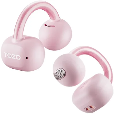 Auriculares TOZO OpenEarRing True Open Ear, ligeros y cómodos, inalámbricos con clip, 40 horas de reproducción, Bluetooth 5.4 y
