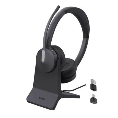 Auriculares inalámbricos duales Yealink BH70 con micrófono para el trabajo, Bluetooth con certificación Teams, hasta 35 h de con
