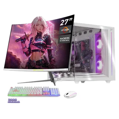 Xtreme pc ia rx 9060 xt ryzen 7 16gb 1tb monitor 27 white