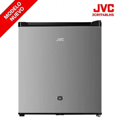 JVC Refrigerador 1.7 Pies 48 Litros Congelador Interno Control Mecánico Temperatura Puerta Reversible Cerradura con Llave Acero Inoxidable JCR1748LHS