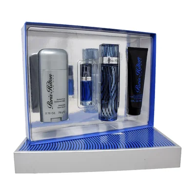Set Paris Hilton Men 4pz 100ml Edt Spray/ Body Lotion 90ml/ 7. 5ml Edt Spray/ Desodorante Stick 78g.
